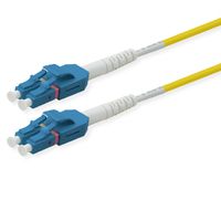 ROLINE Câble Patch FO duplex OS2, 9/125µm LC/LC, LSOH, UNIBOOT, Slim, jaune, 2 m
