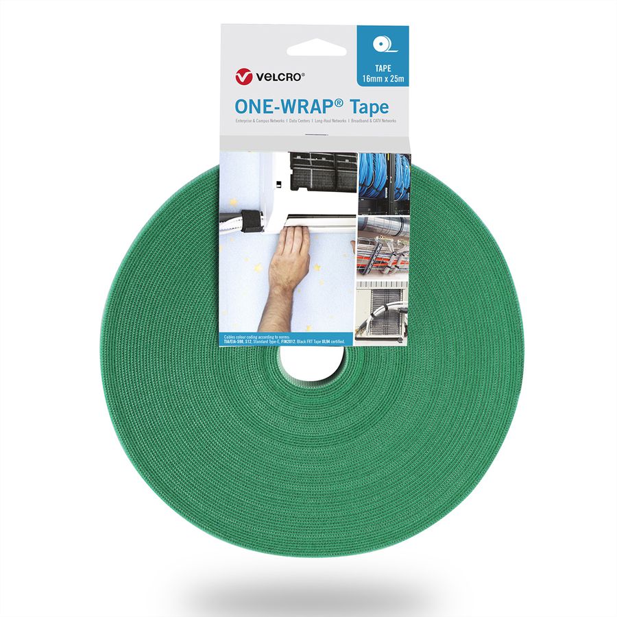 VELCRO® One Wrap® Bande 10 mm, vert, 25 m