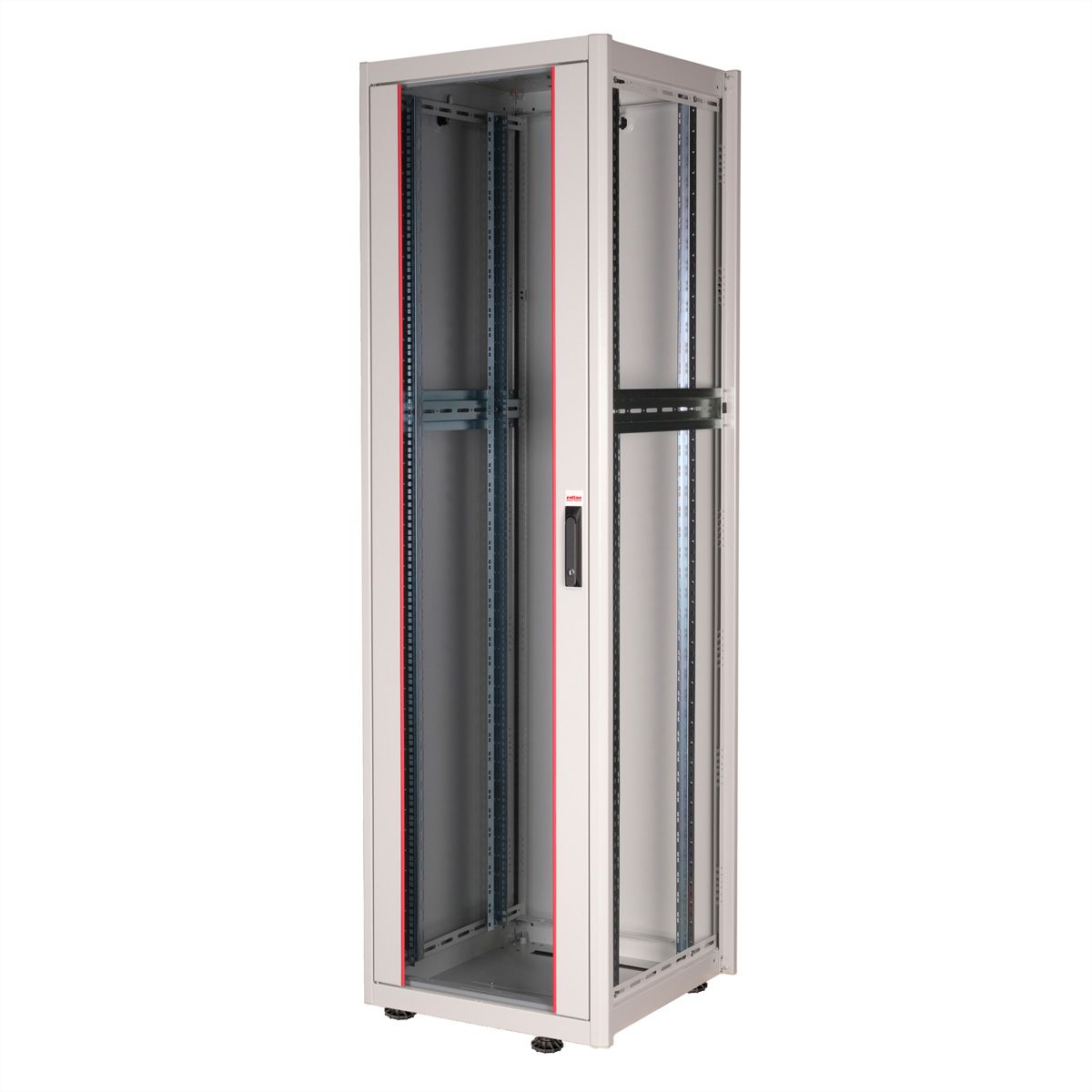 ROLINE 19-Zoll Netzwerkschrank Basic 42 HE, 600x600 BxT Glastür grau