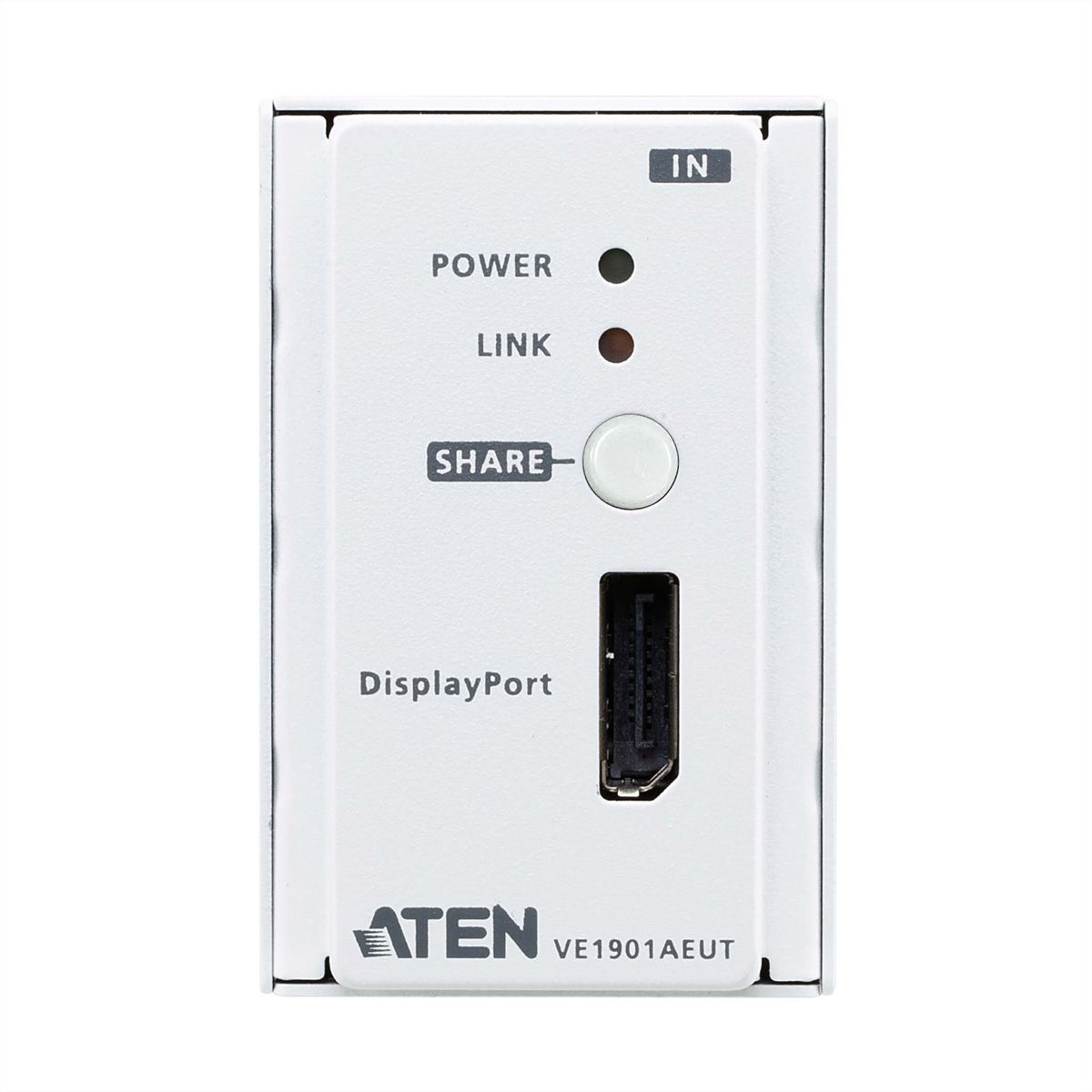 ATEN VE1901AEUT Transmetteur DisplayPort HDBaseT-Lite avec plaque murale EU/PoH