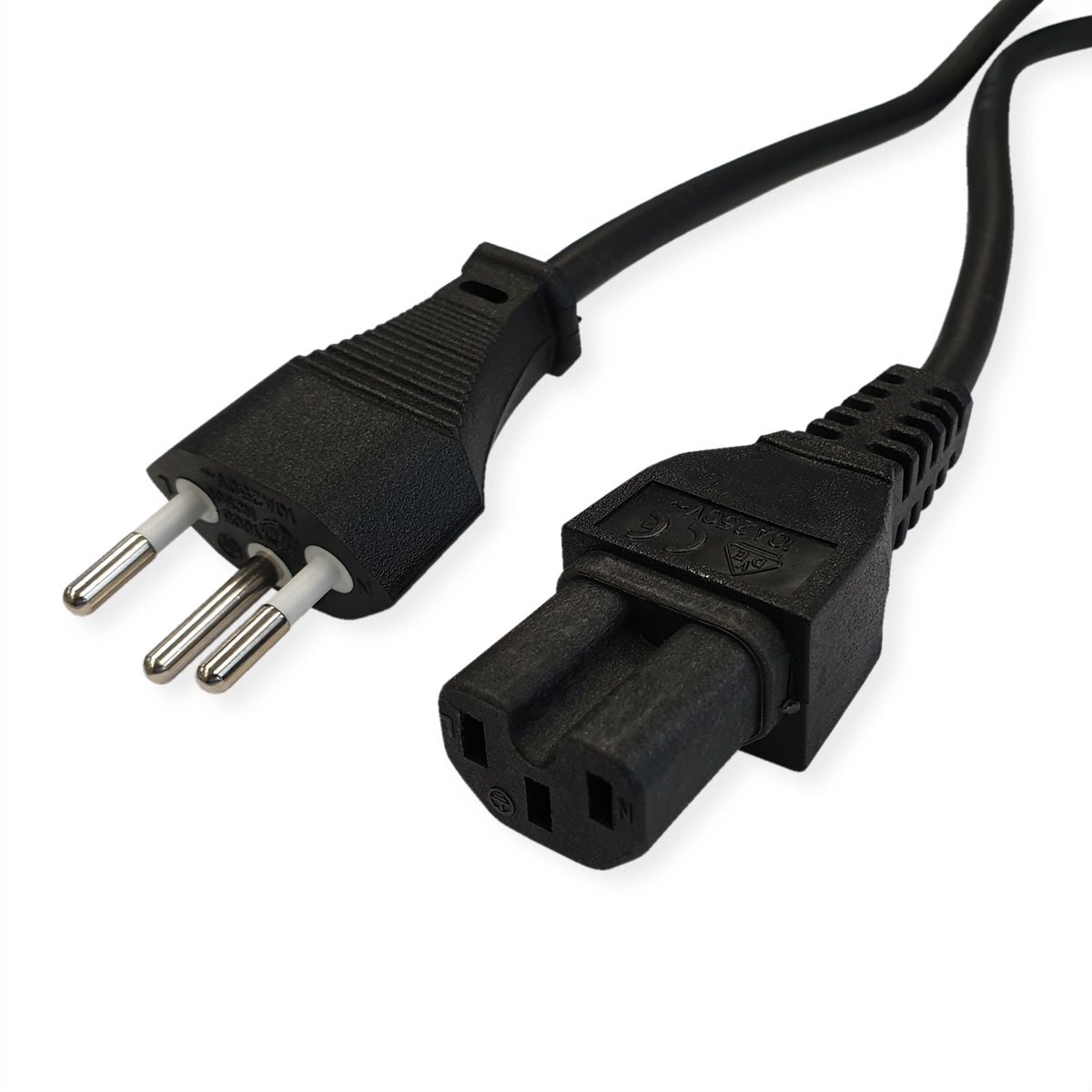 VALUE Câble d'alimentation  T12 vers C15, noir, 1,8 m