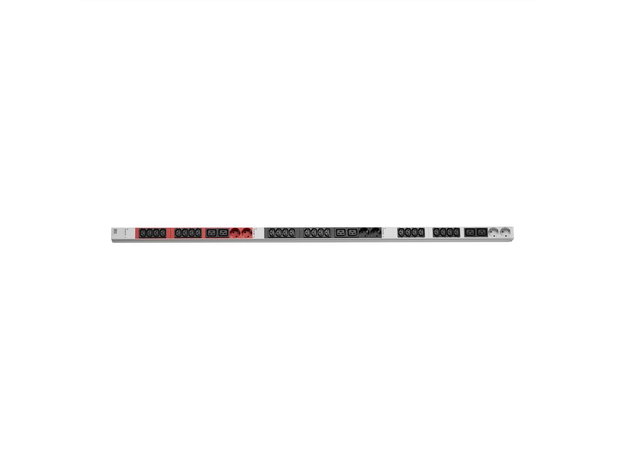 BACHMANN IT PDU ALU 1HE 24x C13 6x C19 CEE 3x16A rot