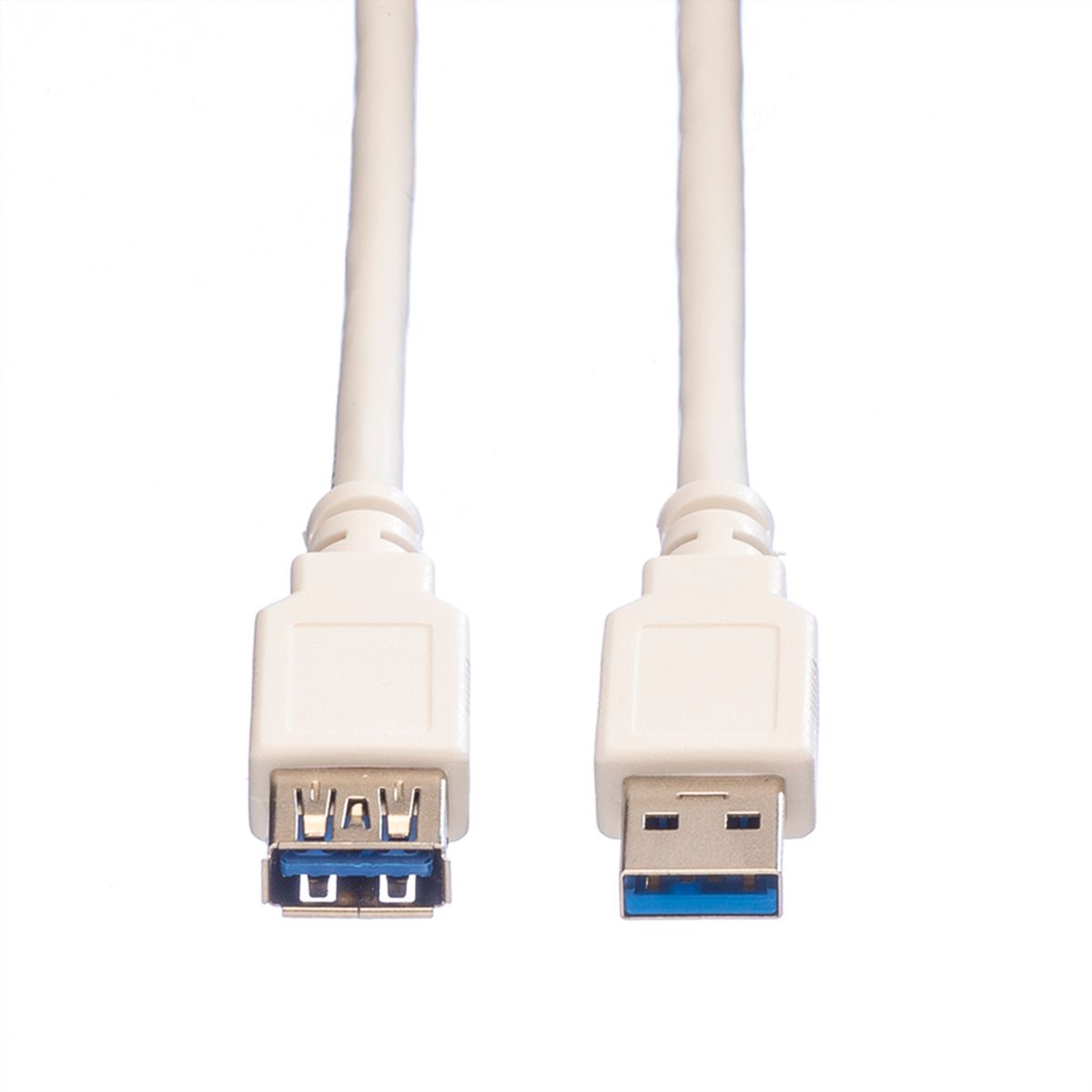 VALUE Câble USB 3.2 Gen 1 Type A-A, M/F, blanc, 0,8 m