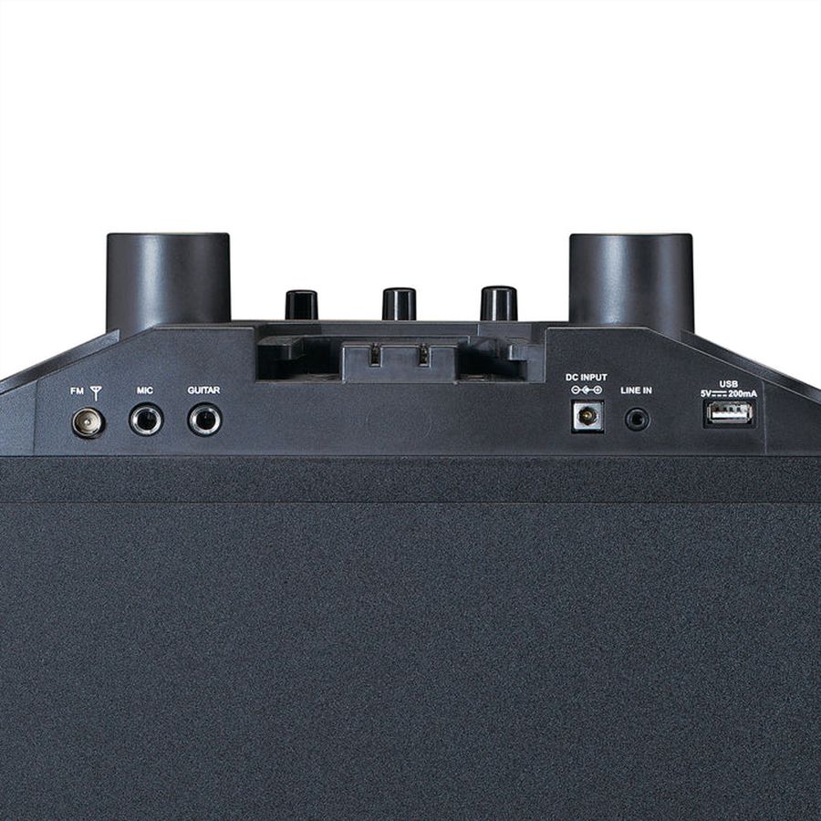 Lenco PA-220BK, 2 microphones,, BT, lumière de fête, 120W RMS