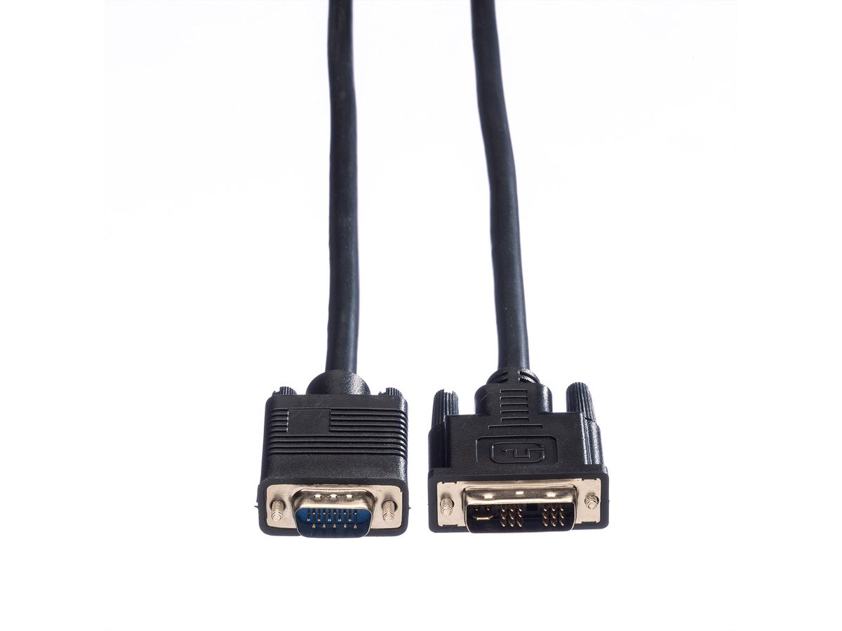 VALUE DVI-VGA Kabel, DVI (12+5) ST - VGA ST, 3 m