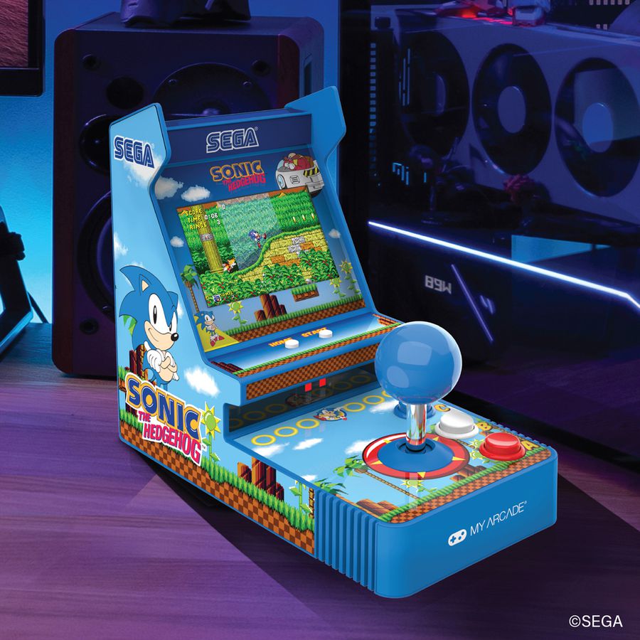 My Arcade Sonic the Hedgehog Joystick Player, Mini-Arcade, 2 Spiele, 3.5" Display