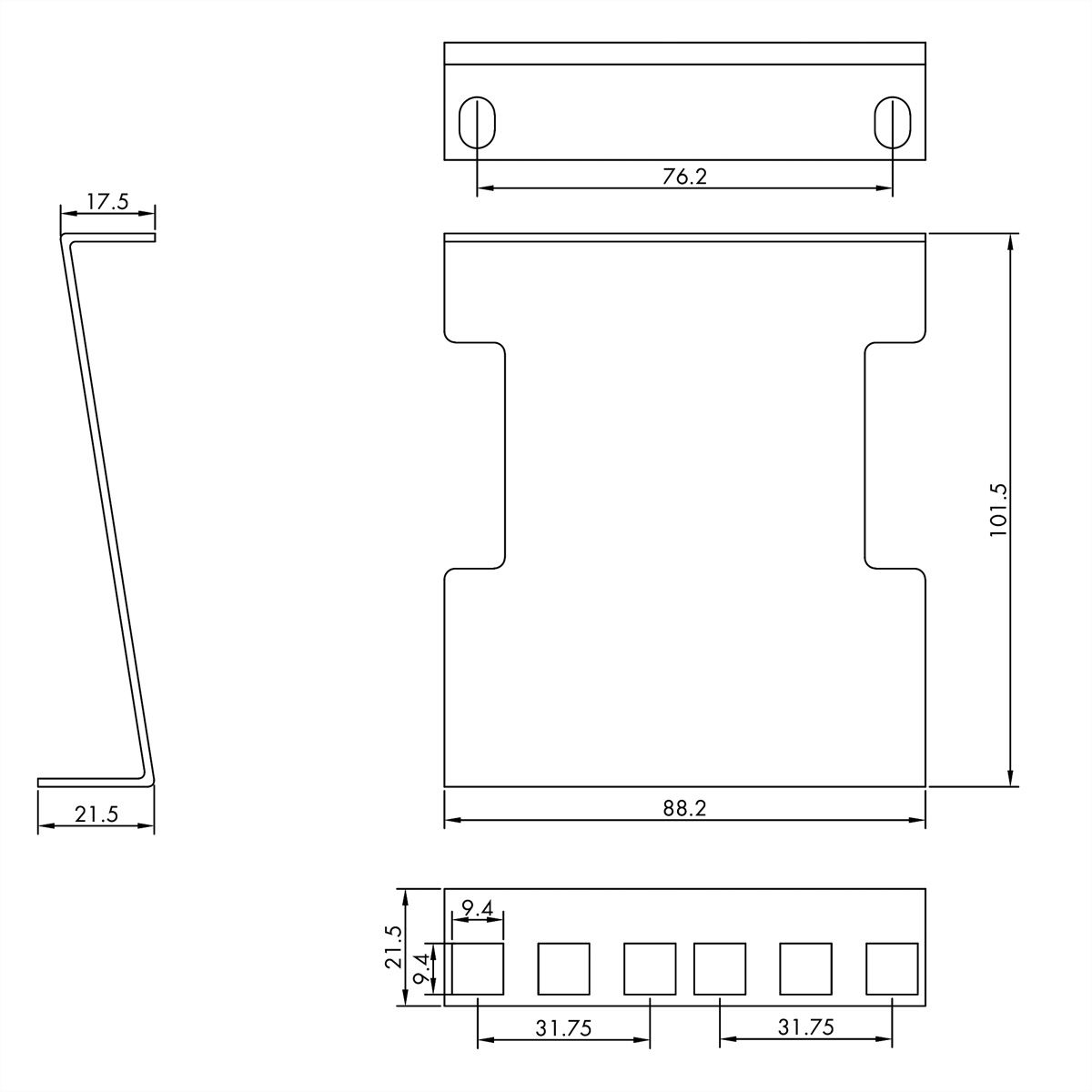 VALUE Extension de profondeur pour armoire 19 pouces, métal, 101,5mm, 2U