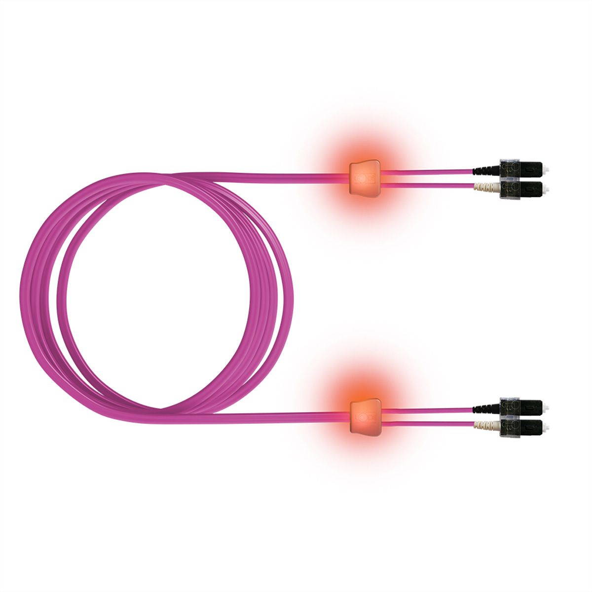 EasyLan Câble FO duplex 50/125µm OM4, SC/SC, violet, 2 m