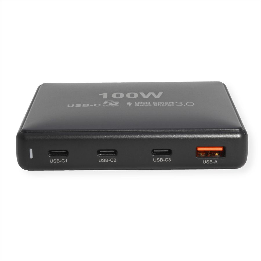 VALUE  Chargeur USB 4 ports USB (1x USB A, 3x USB C), max. 100W