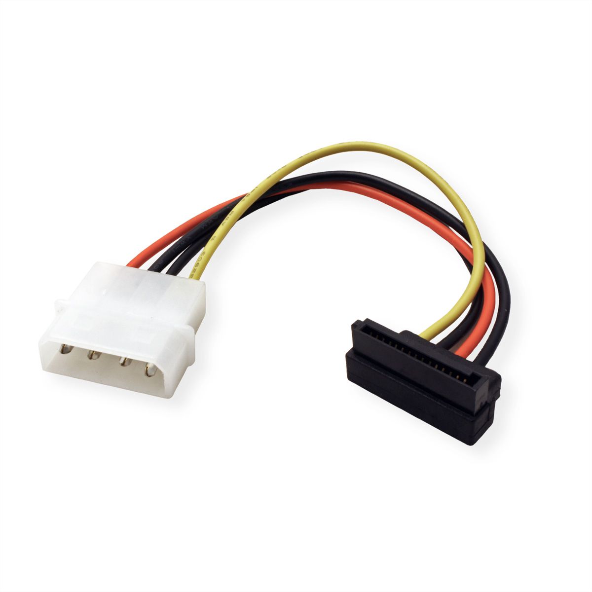 ROLINE Adapterkabel 4 pol. HDD / SATA, abgewinkelt, 0,1 m