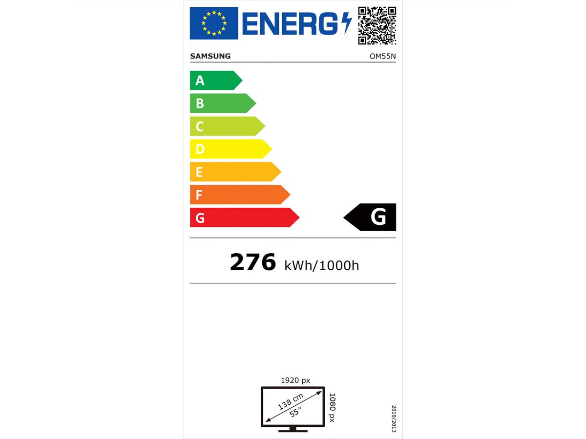 Samsung Digital Signage Display OM55N-D, 55", Outdoor Display 24/7 UHD, 3000cd/m², dual