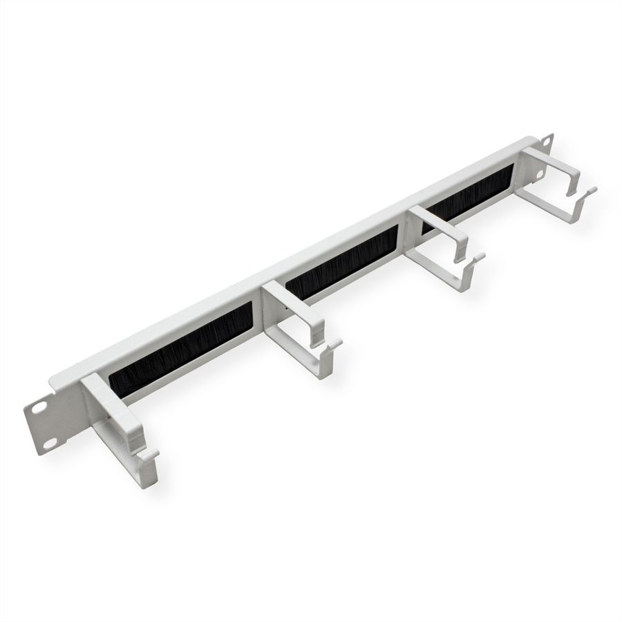 ROLINE 19-Zoll Rangierpanel 1 HE, mit Bürstenleiste 44x60mm grau