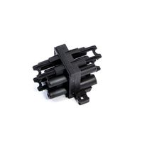 BACHMANN Bloc de distribution WIELAND GST18 1xIn/3xOut avec pattes de blocage, noir