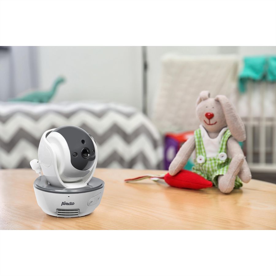 Alecto Babyphone DVM-200 Blanc-gris, écran 4.3 pouces , blanc, batterie, DECT, 50m/300m