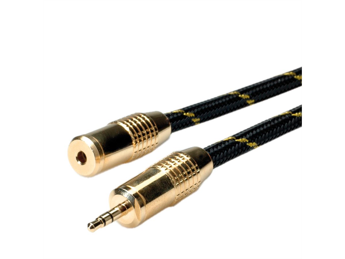 ROLINE GOLD Câble prolongateur 3,5mm audio M / F, 2,5 m