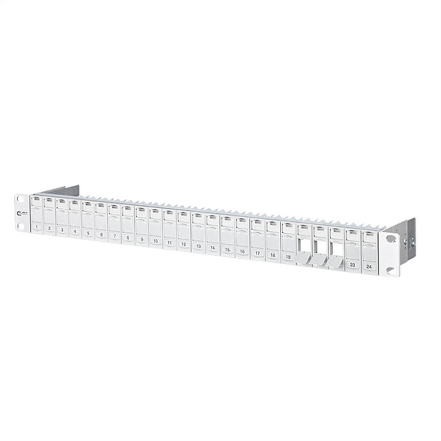 METZ CONNECT Panneau 19" 1UH vide pour 24 modules E-DAT ou Cat.6A