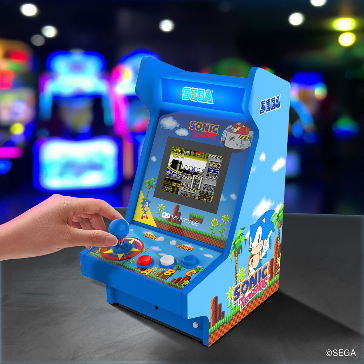 My Arcade Sonic the Hedgehog Mighty Player, Mini-Arcade, 4 Spiele, 3.5" Display