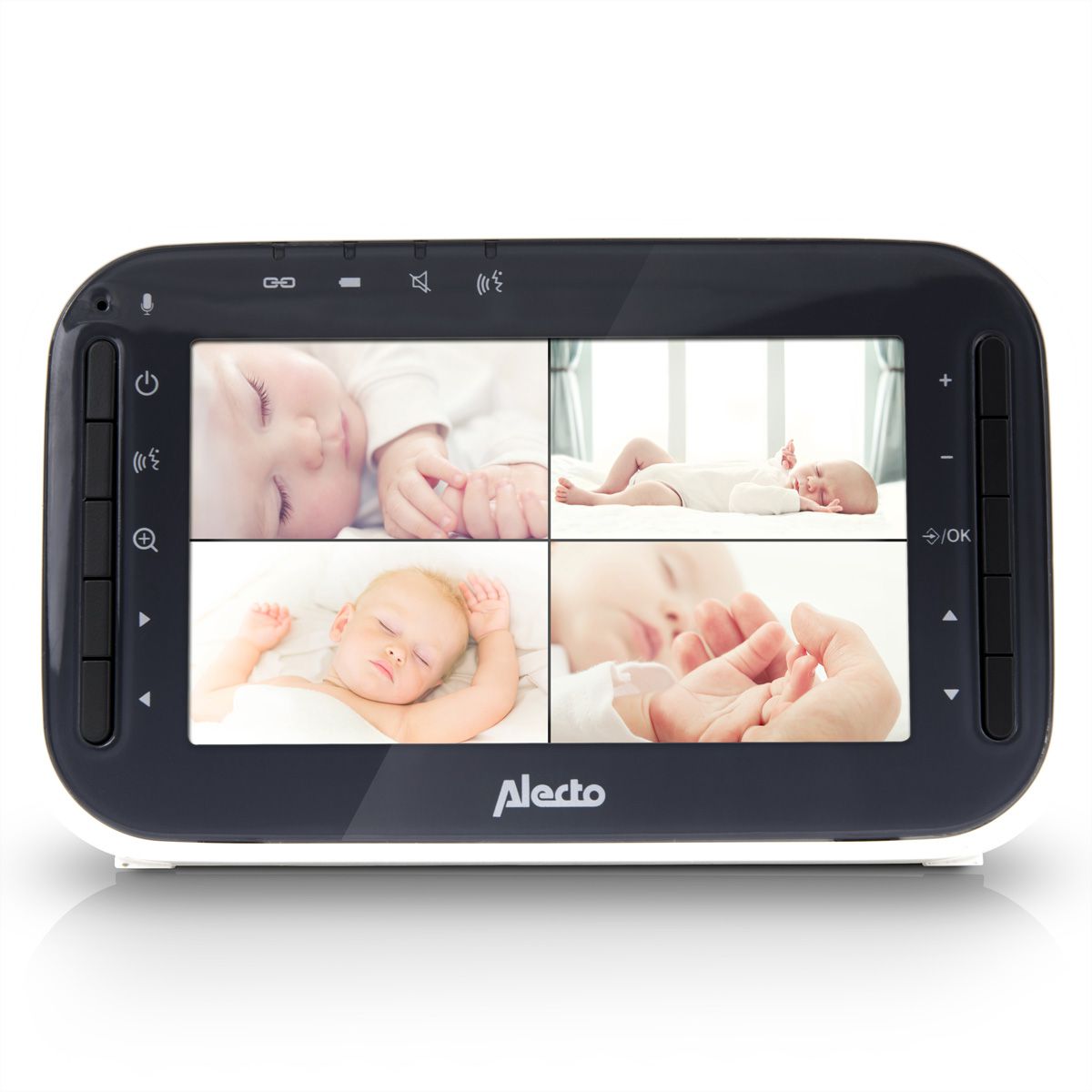 Alecto Babyphone DVM-200 Blanc-gris, écran 4.3 pouces , blanc, batterie, DECT, 50m/300m