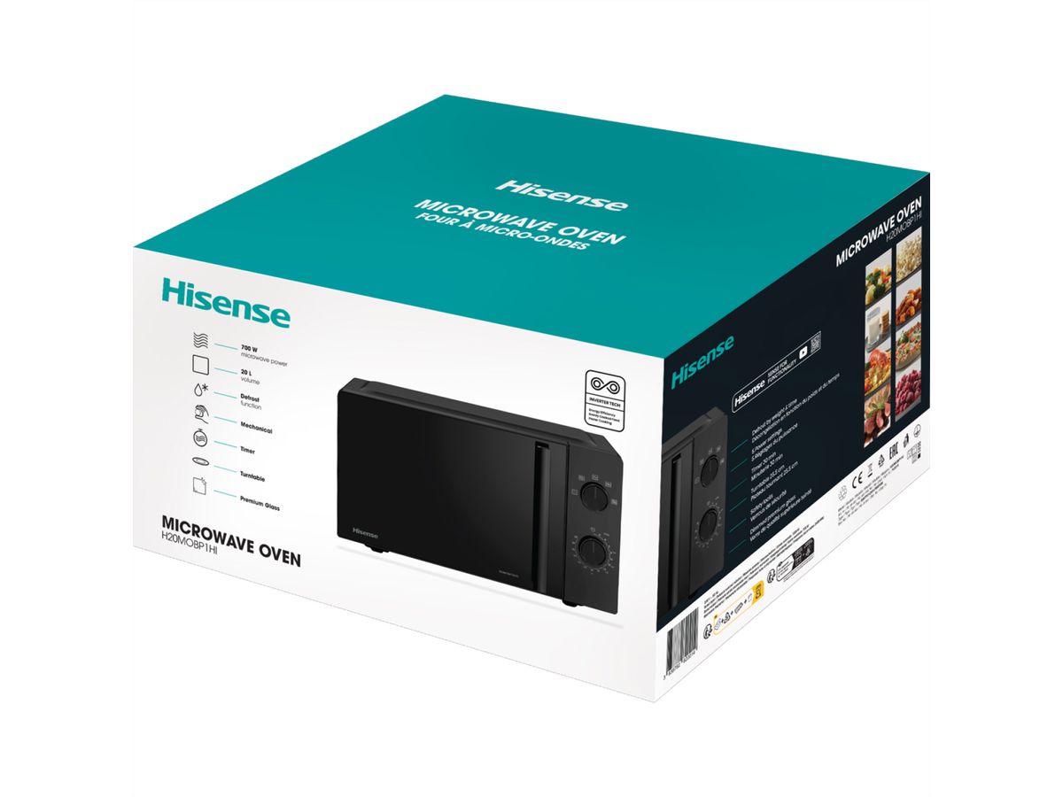 Hisense Mikrowelle H20MOBP1HI, 20L, schwarz