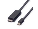 VALUE Mini DisplayPort Kabel, Mini DP-UHDTV, ST/ST, schwarz, 2 m