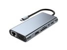 VALUE Station d'accueil USB type C, HDMI 4K60, VGA, 1x Gigabit Ethernet, 2x USB A + type C PD, 1x SD/microSD, 1x audio