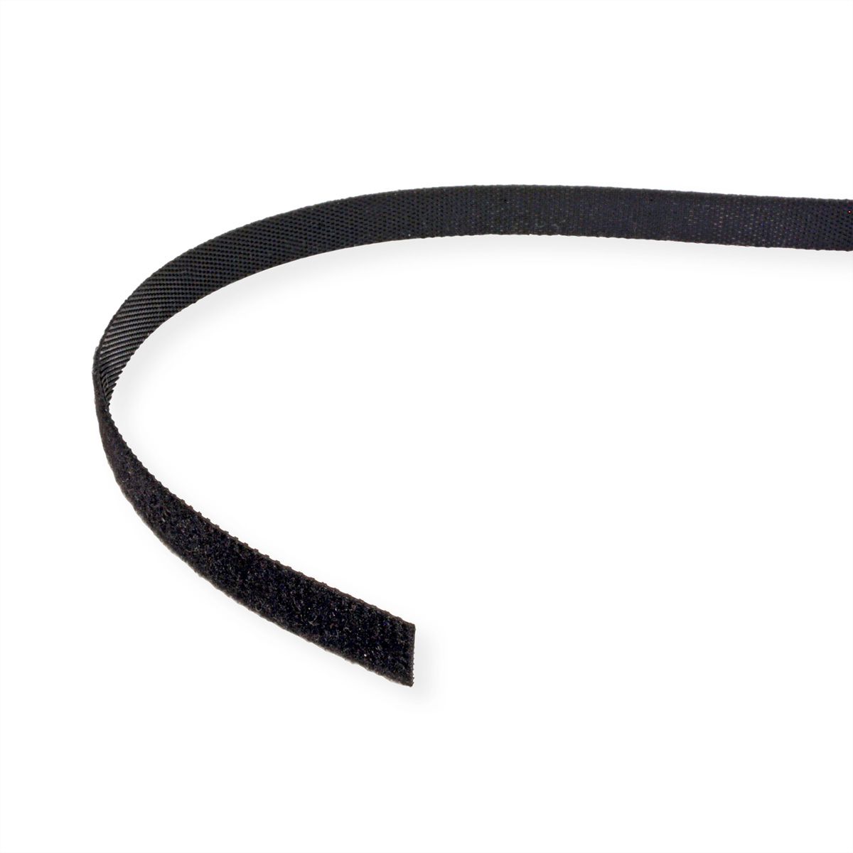 VALUE Bande auto-agrippante sur rouleau, 10mm, noir, 25 m