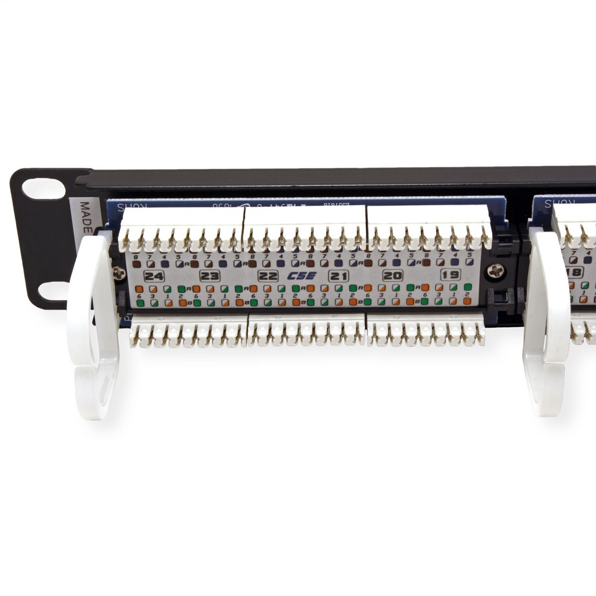 ROLINE Cat.5e (Class D) 19-Zoll-Patchpanel, 24 Ports, UTP, schwarz