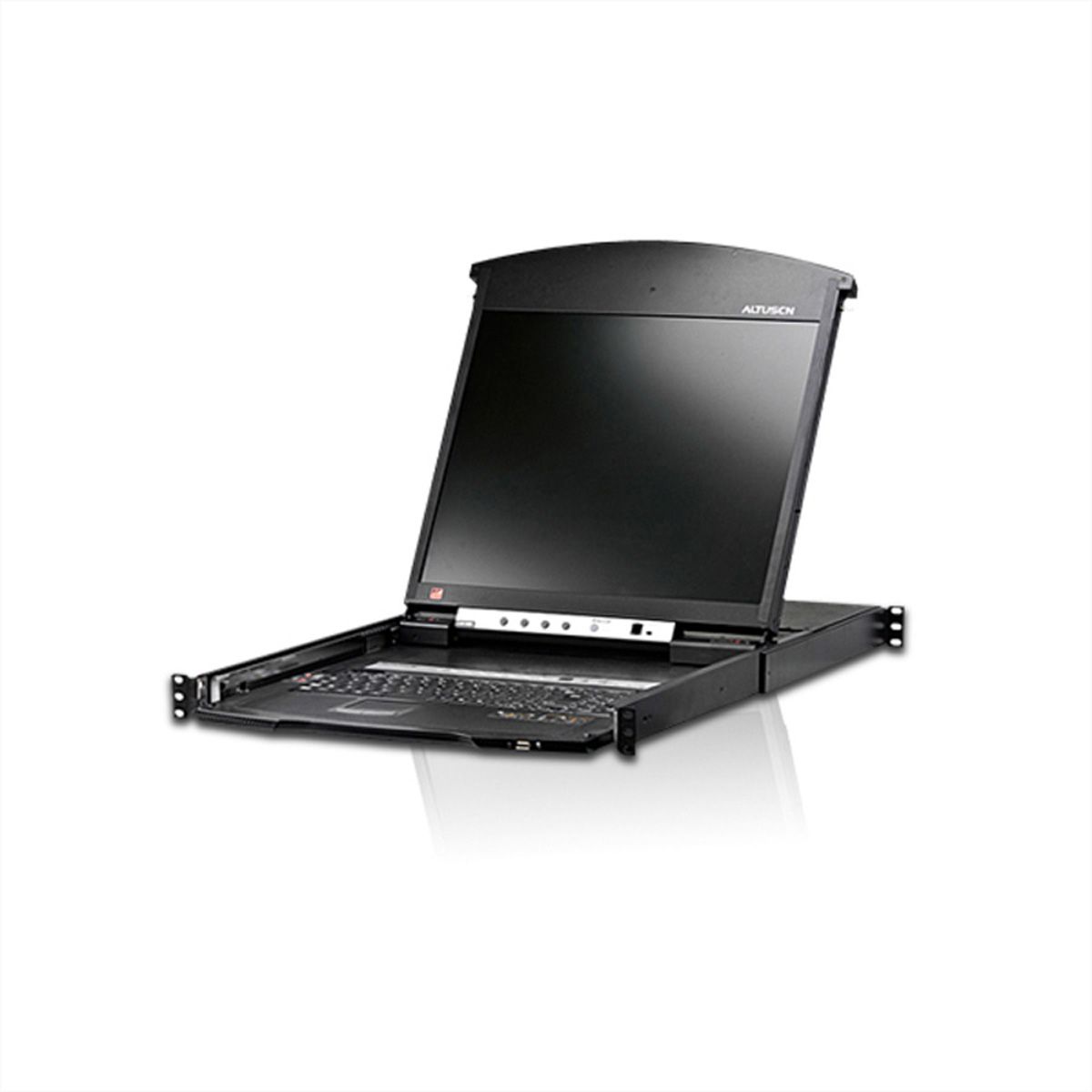 ATEN KL1516AiN KVM Over-IP Switch, 48cm TFT, VGA, PS/2-USB über Kat 5, 16 P., UK-Layout