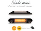 Veito radiateur infrarouge Blade Mini, noir, 1200W, appareil mural, 4 niveaux de chauffage