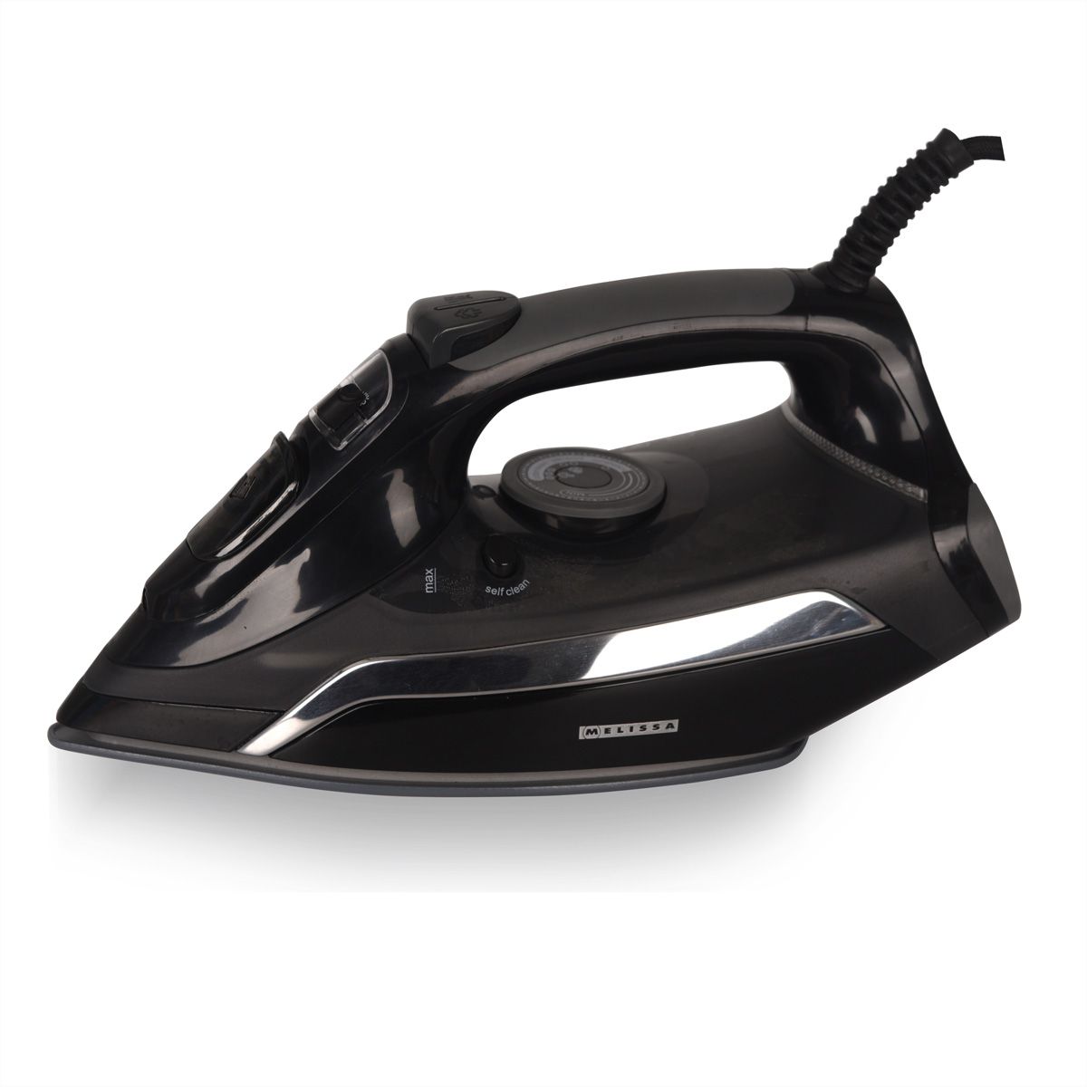 Melissa Dampfbügeleisen 16390057, mit Keramiksohle, schwarz, 2500W
