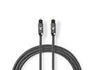 Nedis Optisches Audiokabel, 2x Toslink, ST/ST, grau, 5 m