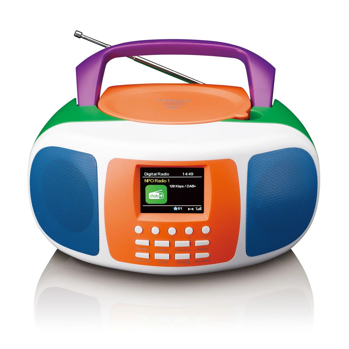 Lenco Enregistreur radio SCD-861 Kids CD/DAB+, Bluetooth, écran à cristaux liquides de 2,4 pouces