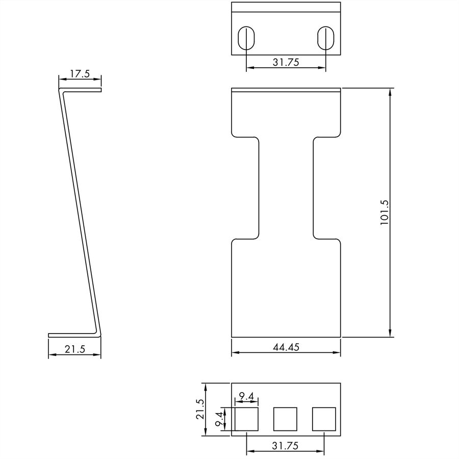 VALUE Extension de profondeur pour armoire 19 pouces, métal, 101,5mm, 1U