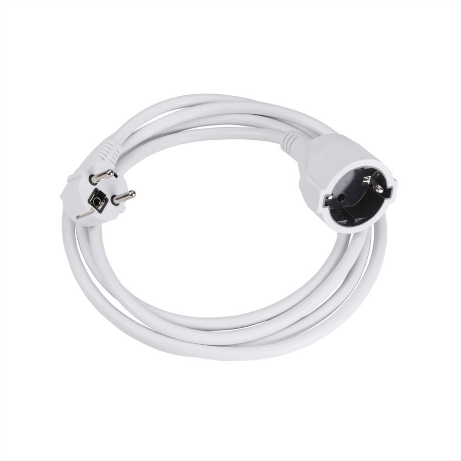 BACHMANN Extension cable, Schutzkontakt 230V 4m weiss