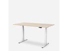 WRK21 Schreibtisch Work 140 x 80 cm, Höhenverstellbar, Mandal Ahorn / Weiss