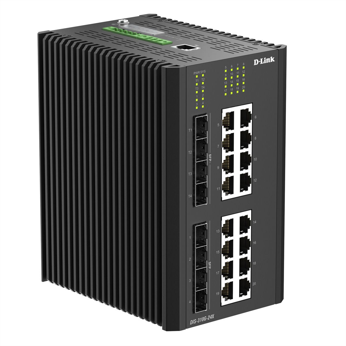 D-Link DIS-310G-24X Switch iIndustriel Gigabit 24 ports, 4x 10G SFP+, 4x SFP