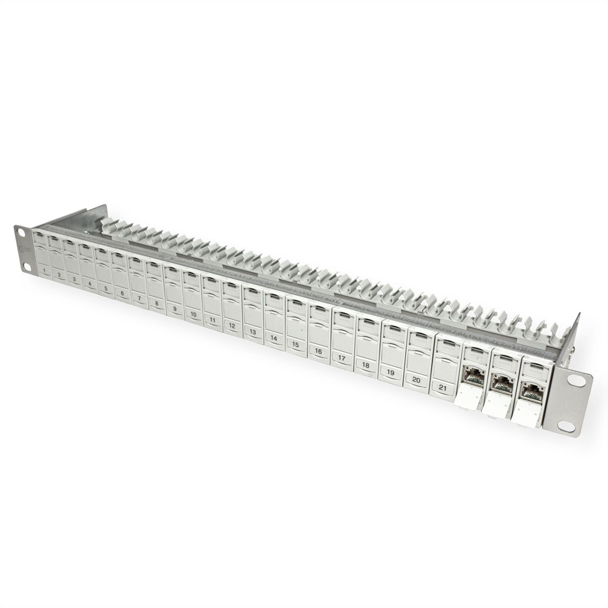 BTR Panneau 19" 1UH équipé de 24 modules E-DAT Cat.6 (Classe E)