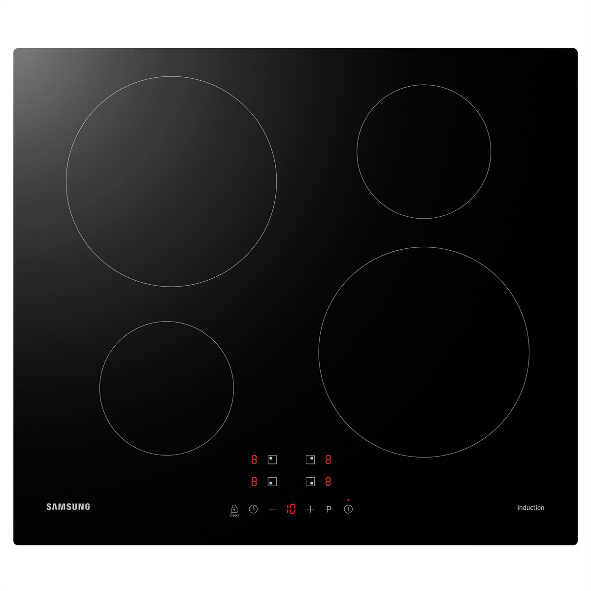 Samsung Induktionskochfeld 60cm, 2 Kochzonen à Ø14cm & 2 Kochzonen àØ22cm