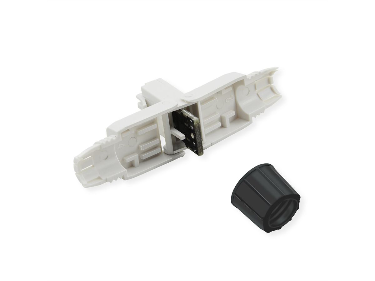 ROLINE feldkonfektionierbarer RJ-45 Stecker Cat.6A (Class EA), UTP, weiß