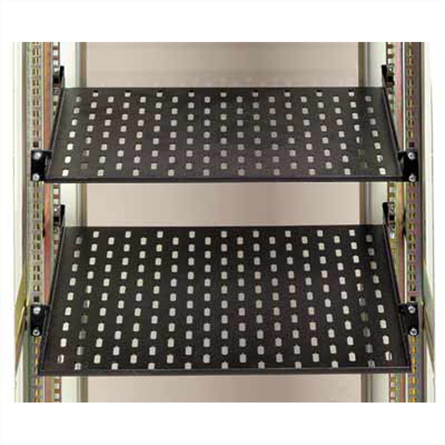 CONTEG 19"-Geräteträger schwarz 1 HE, 435 x 250 mm, max. 15kg