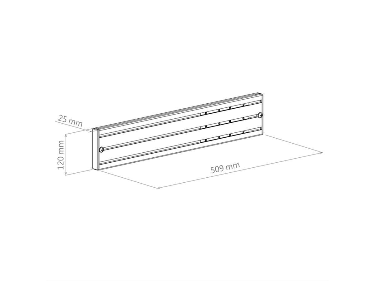 **DEMO**Hagor Aluminiumschiene CPS - Alu-Schiene 500mm, schwarz