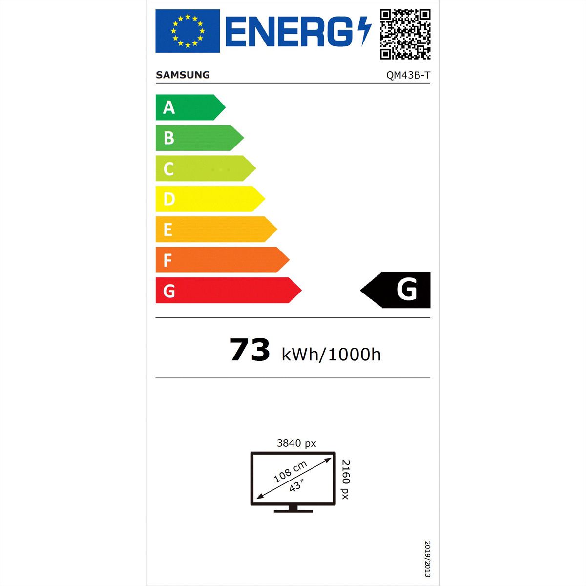 Samsung Digital Signage Touch Display QM43B-T
