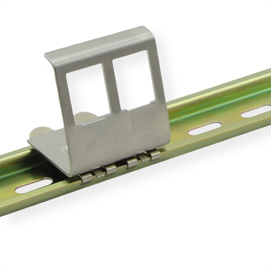 VALUE Adaptateur pour rail DIN, vide, pour 2 Keystones
