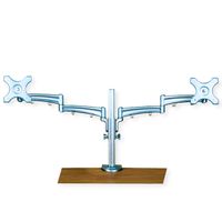 VALUE LCD-Doppelarm Tisch-Trägerstange, 4 Gelenke, separat höhenverstellbar, bis 2x 5 kg