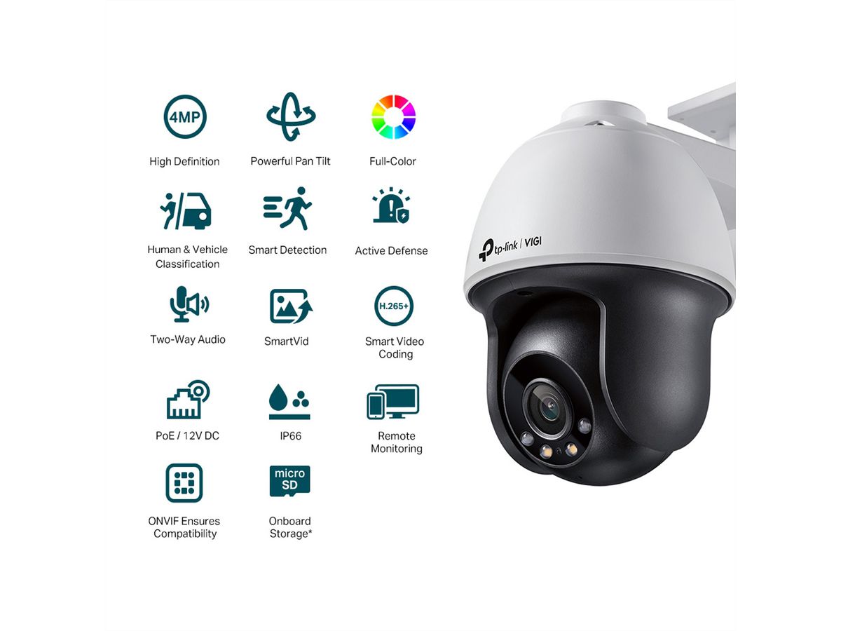 TP-Link VIGI C540(4mm) PT-Kamera 4 MP, 79°, IR-LED 30m