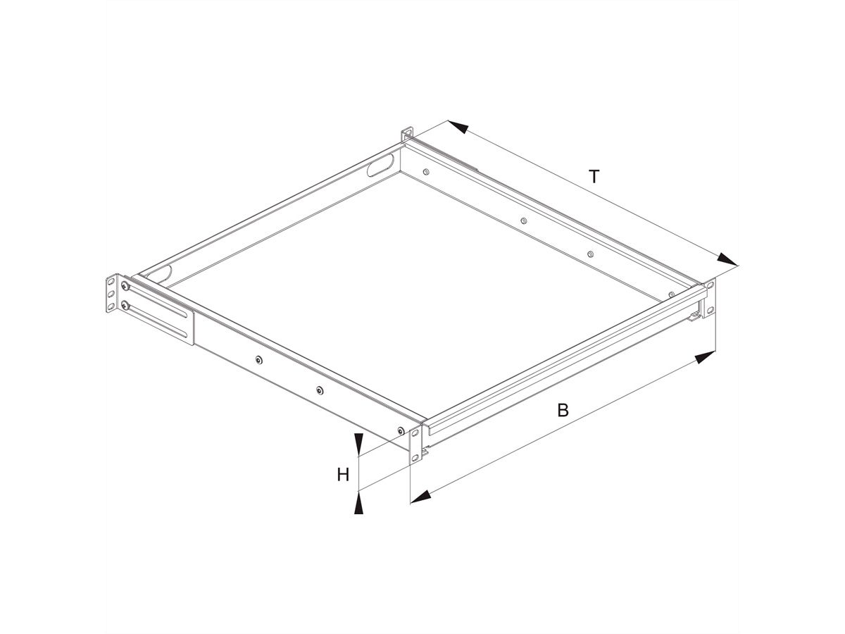 CONTEG Support 19" pour clavier, télescopique, sans clavier