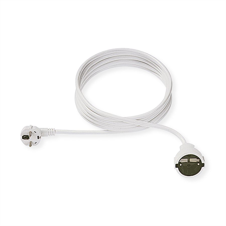 BACHMANN AC230V Câble prolongateur, prises type 2P+T allemand, blanc, 15 m