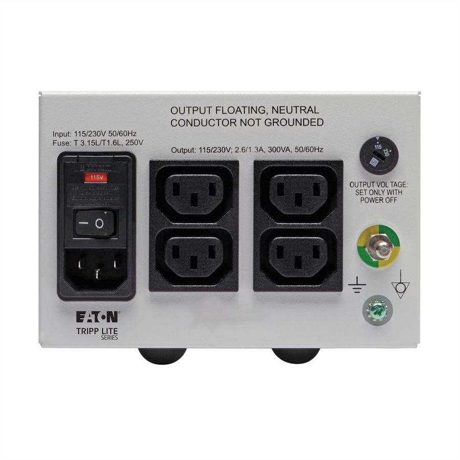 Eaton Isol. Trafo Dual-Volt. 115/230V 300W 60601-1 Medical C14 In 4 C13 Out