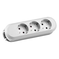 BACHMANN SMART 3xCEE7/3 blanc sans câble d'alimentation