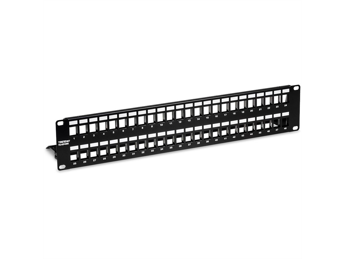 TRENDnet TC-KP48S Patch Panel, 48-Port Blank Keystone geschirmt